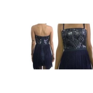 Sparkly BCBG Mini Dress w/ Fringe